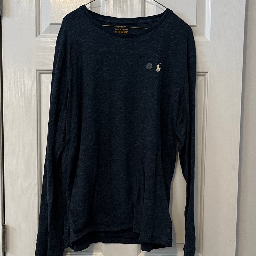 Polo Navy Blue Long Sleeve Shirt